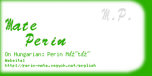 mate perin business card